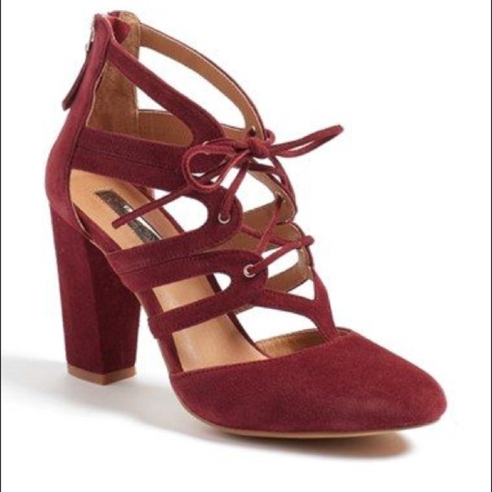 Halogen ‘Sydney’' Block Heel Ghillie Pump